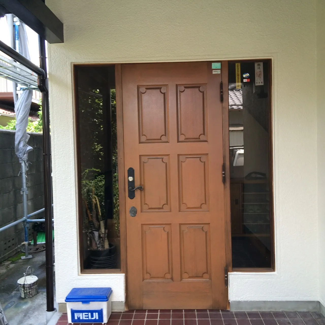 オイルステインクリア塗装|玄関の塗り替え